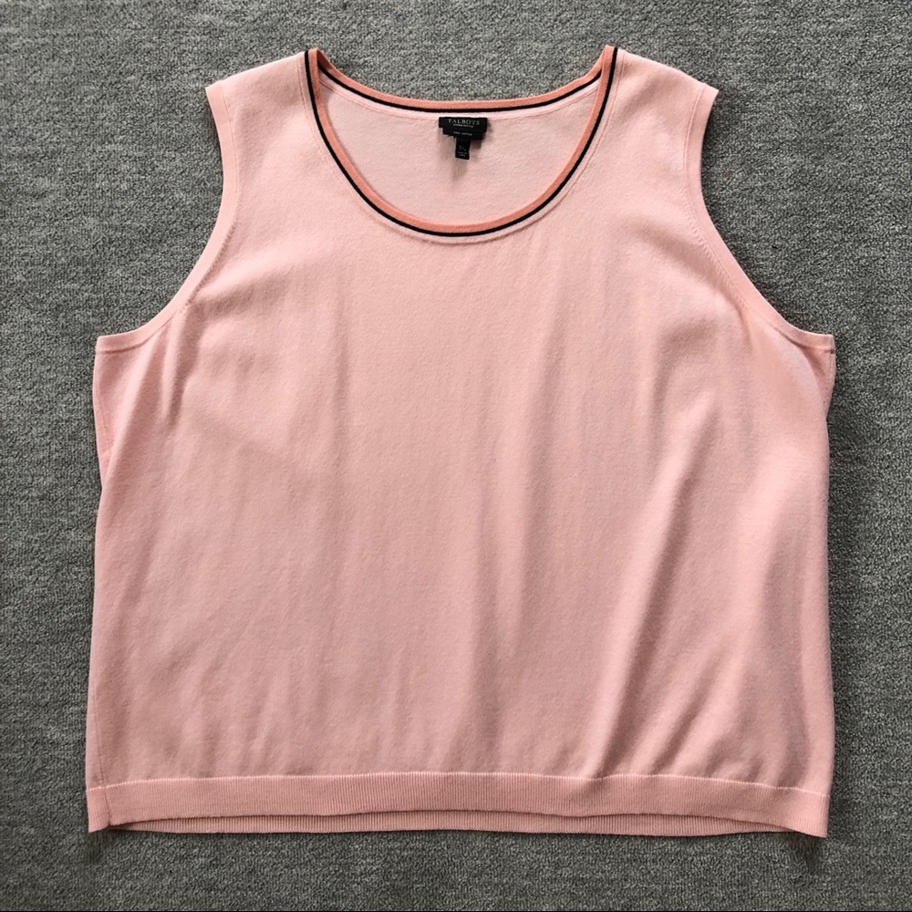 Talbots Woman Petites Peach Sleeveless Top